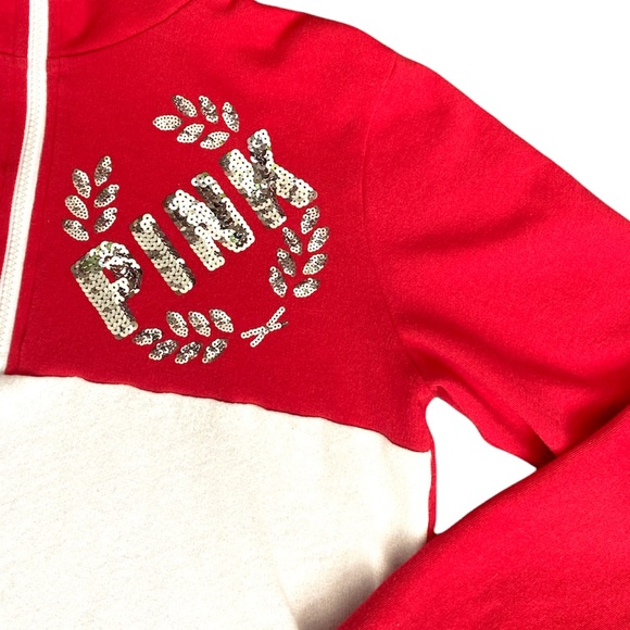 🔴 5/$45 SALE 🔴 PINK VICTORIAS SECRET | 3/4 Zip Pullover sweatshirt - Picture 3 of 6